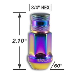 Gorilla Automotive 45138PL-20 12mm x 1.50 Thread Size Forged Steel Prism Closed End Lug Nut, (Pack of 20)