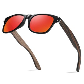 KITHDIA S8001 Wooden Sunglasses Polarised Sunglasses for Men and Women Polarised Glasses with UV400 Protection