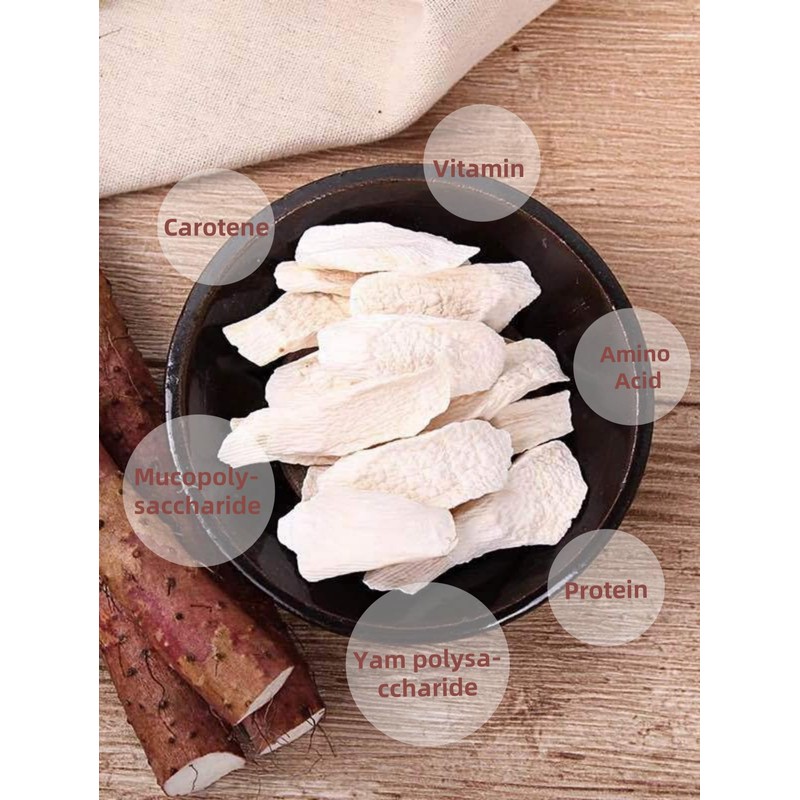 Sweet Post Dried Chinese Yam Slice (Big) - Wild Yam