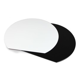 Fujishiro Kogei Half-moon Bon Origami Placemat, 14.2 inches (36 cm), White