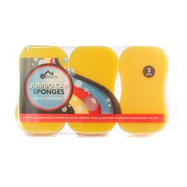 CS Home - Jumbo Car Cleaning Sponges, Pack of 3, All-Surface Vehicle Wash Sponges - Windows - Wheels