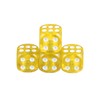 X AUTOHAUX 4pcs Yellow Dice Shape Wheel Tire Valve Air