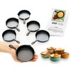 KUHA Small Cast Iron Skillet Set | Pre-Seasoned Mini Cast