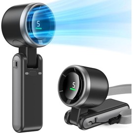 4000mAh Portable Handheld Turbo Fan Battery Operated, 5 Gear Wind, Up to 12 Working Hours, 3 IN 1 Hand Fan Rechargeable with Air Turbo Tech Cooling Fan for Hanging Neck Outdoor Activities, Travel, Working - Color: Green