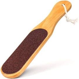 Kira Foot File Callus Remover - Wooden Pedi Foot Scrubber Filer for Dead Skin - Double Sided Foot Scraper Exfoliator for Dry and Wet Feet Care - Spa Quality Foot Rasp Grater Pedicure Tools (1)