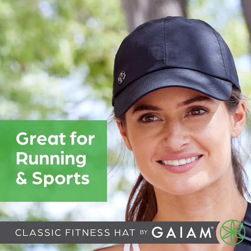 Gaiam Womens Classic Fitness Hat Baseball Cap Black