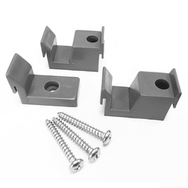 Gordon Glass™ Gray Jamb Guide and Bumpers for Sliding Shower Doors - Kit