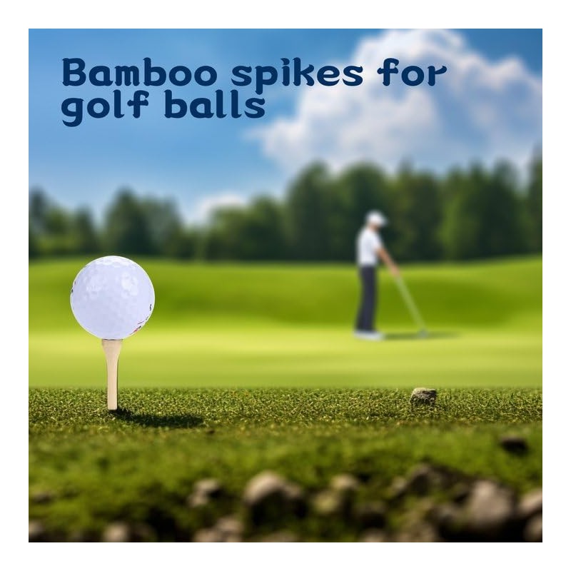 Acpetdr Pack of 50, Golf Tees, Bamboo Golf Tees, Golf