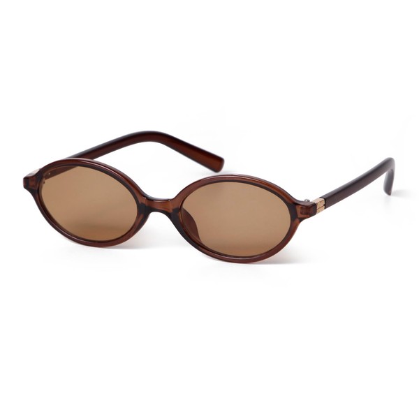 VIA LEECA Retro Oval Sunglasses for Women Cute 90s Small