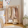 BALANBO Kids Clothes Rack,Foldable Solid Wood Small Baby Clothes Rack