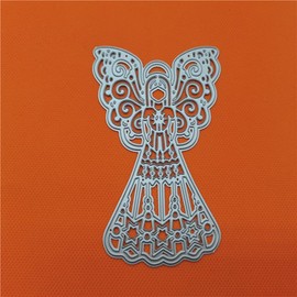 Winged Angel Die Cut for Card Making, Beautiful Girl Ornament Metal Cutting Dies Congratulations Die Cuts Embossing Stencils Template for DIY Scrap-Booking Decor Wedding Birthday Blessing Card