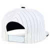 Trendy Apparel Shop 5 Panel Structured Pinstripe Flatbill Snapback Cap