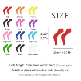 SooGree Glasses Ear Grip Kids and Adults Sport Eyeglass Strap Holder, Eyewear Retainer, Silicone Anti Slip Holder For Glasses, Eyeglass Temple Tip 12 pairs Multicolored (Large Size)