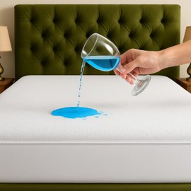 House 22 Terry Towel Waterproof Mattress Protector – King Size Mattress Protector with Deep Skirt – Hypoallergenic & Silent Mattress Cover for King Size Beds