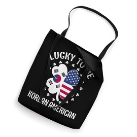 Lucky to be Korean American Half South Korea half American Tote Bag