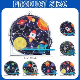 Leyndo 72 Pack Space Themed Pinball Toys Mini Space Pinball Game Pinball Machine for Space Party Favors Toys Stuffers Goodie Bag Fillers Classroom Prizes Rewards