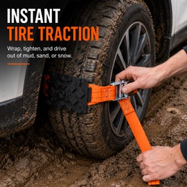 Car Recovery Traction Mat for Mud, Sand & Snow – Non-Slip Emergency Tire Track for Cars, SUVs & Light Trucks