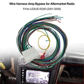 Qnbes Wiring Harness Amp Bypass Aftermarket Stereo Adapter Connector Plug Fit for LEXUS IS300 2001-2005 Multicolor