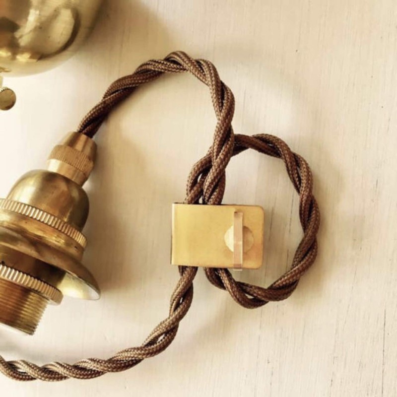 Sunyow viento Cord Clip for Pendant Light Gold CC-01GD