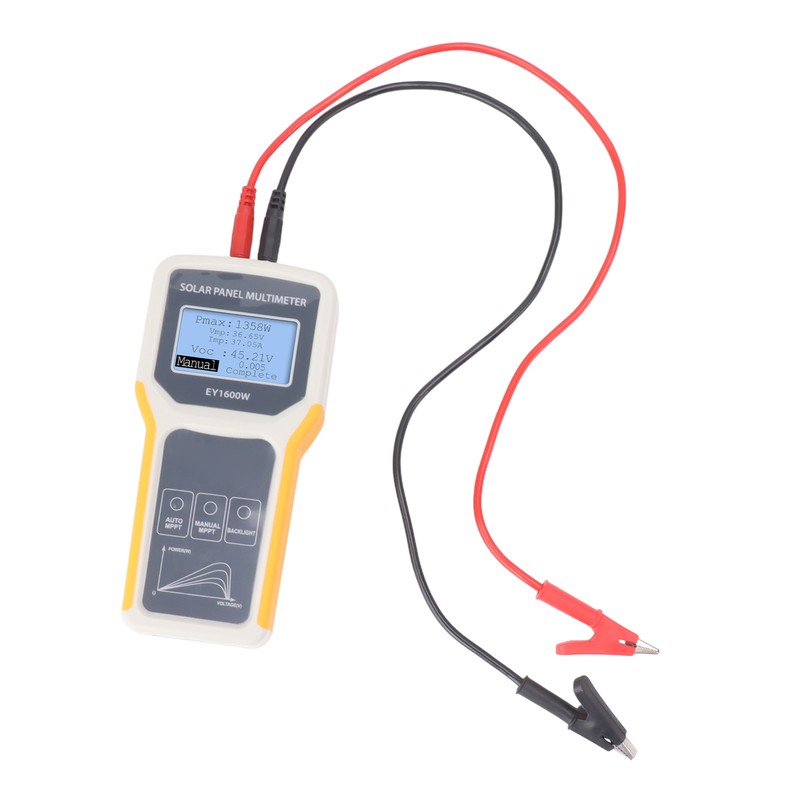 Solar Panel Tester Photovoltaic Multimeter EY1600W with Backlight MPPT Open