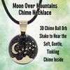 Nature Reflections Moon Over Mountains Caller Necklace (20" Black Cord