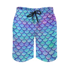 Homokoir Men's Summer Quick Dry Swim Trunks Mermaid Beach Board Shorts Bathing Suits,Color2,XL