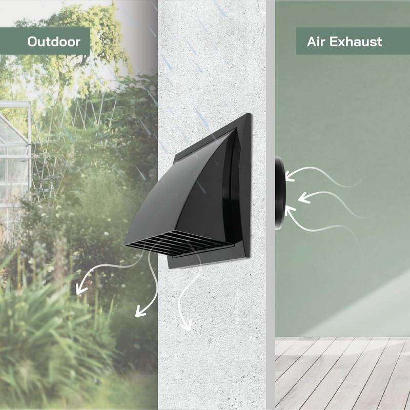 Vent Systems Black Ø150 mm / 6" Inch Exhaust Vent