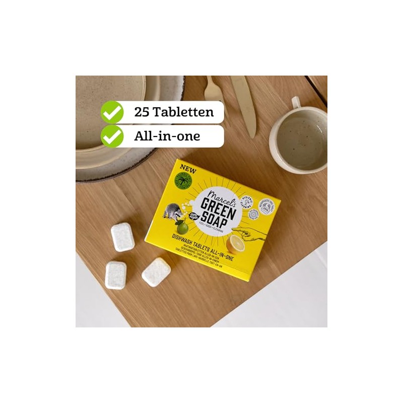 Marcel's Green Soap - All-in-One Dishwasher Tablets - Dishwasher Tablets