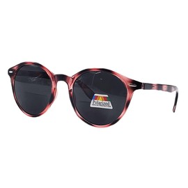 BillieJoe Polarized Bifocal Sunglasses Reading Glasses for Men Women Round Oval Circle Pink Vintage Classic Sunreader (Pink, 3.00, x)