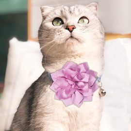 Dog Collar Flowers Attachement Cat Bow Tie Flora Accessories Set-Girl or Boy Pet Grooming OD 8cm 4pcs