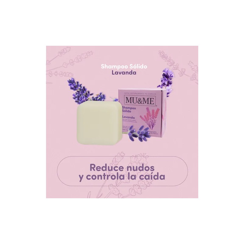 Shampoo Solido Mu&me Lavanda Anticaida 60gr