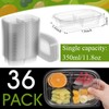 Chunful 36 Pcs Disposable Snack Containers 4 Compartment Snack Containers