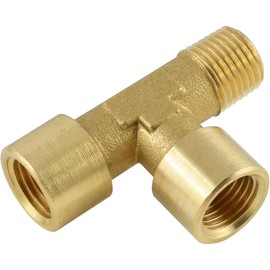 Fittingteile - T-Piece Internal/Female Thread Compressed Air Water Sanitary Fittings (Material: Brass - Thread Size: R 1/8")