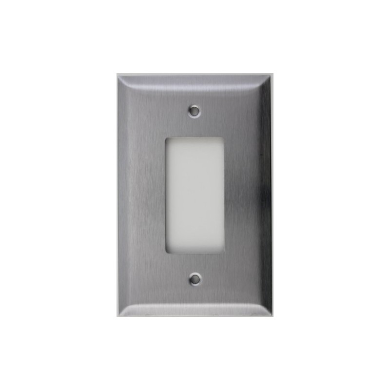 Oversized Jumbo Satin Stainless Steel 1 Single Gang GFI/Rocker Wall