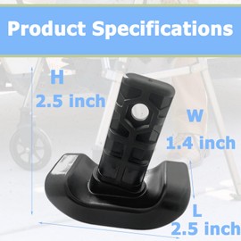 Auaurly 4 PCS Walker Ski Glides 4302 for EZ Fold-N-Go Walker and Able Life Space Saver Walker, Durable Mobility Aid Glide for Stability, Black