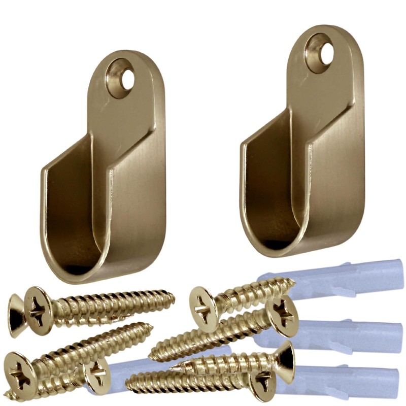 48" Oval Closet Rod Kit | Satin Nickel | Screw-On