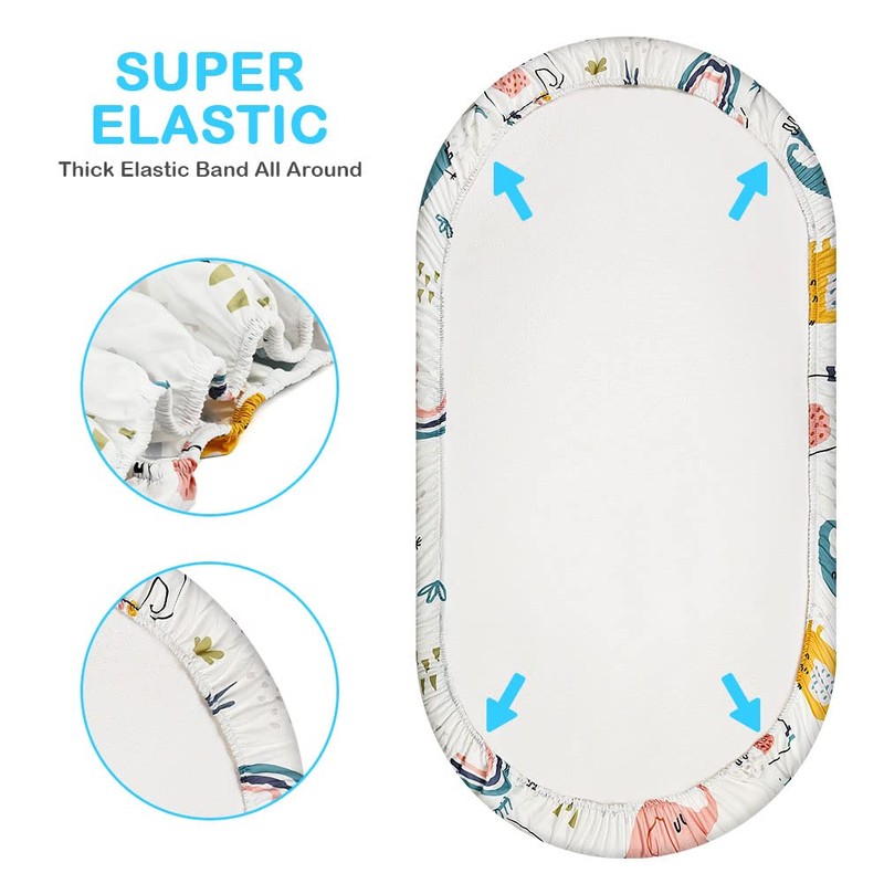 Aolso Crib Fitted Sheets, 2pcs Crib Baby Sheet Set 84x41cm,