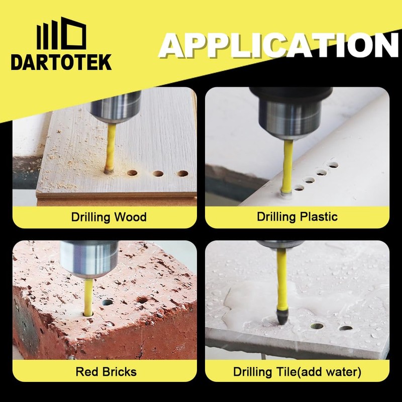 Crooked Head Eccentric Drill Bits 5/6/8/10/12MM Sets of DARTOTEK Twist