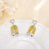 AXOMY Teacher Earrings 925 Sterling Silver Cute Pencil Earrings Back