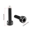 sourcing map M3x12mm Screw Cap Point Hex Socket Screws Bolts