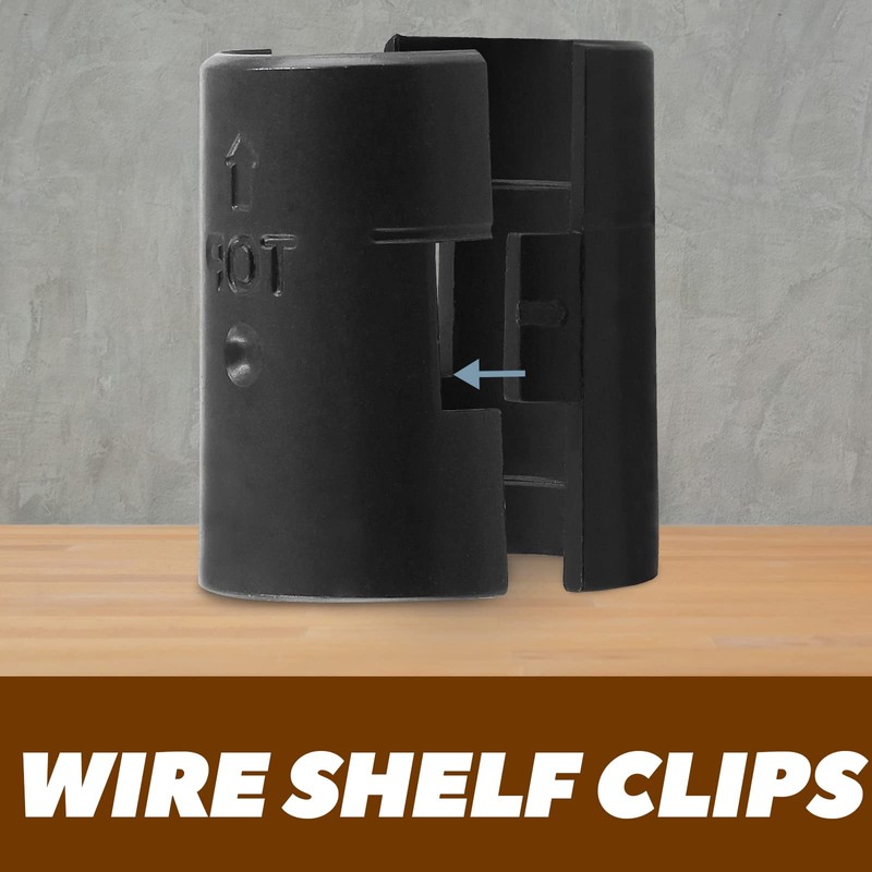 Moicstiy 50 Pack 1 Inch Wire Shelving Shelf Lock Clips,