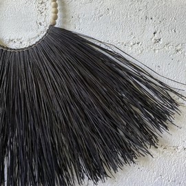 Artissance AM85030200 31 in. Tall Black Straw Décor Large Wall Sculptures