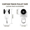 Hoeflife Ceiling Curtain Track Pulleys, 20PCS, Curtain Track Ceiling Mount,