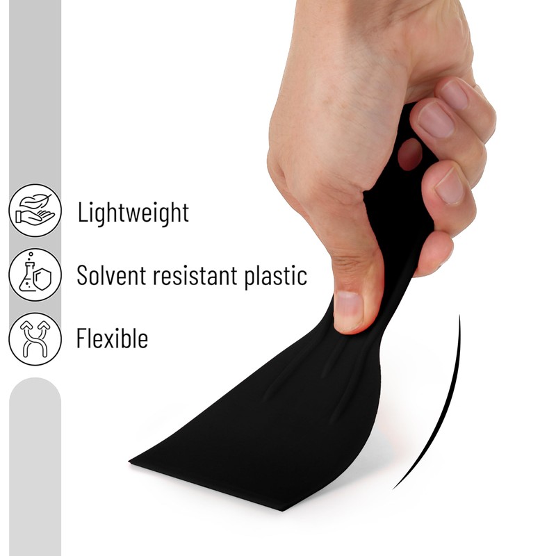 Bates- Putty Knife, 6 Pack, Black, Plastic Paint Scraper, Plastic