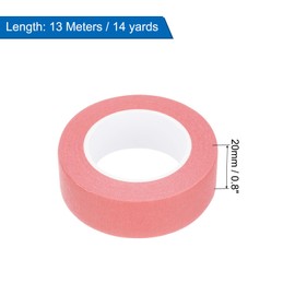 QUARKZMAN 8 Stk. 0,8 Zoll breite 14 Yards Rosa Abdeckband Malerband Rollen für Zuhause Büro Gewerbliche Auftragnehmer Sauberes Tropfenfreies Malen Breites Krepppapier