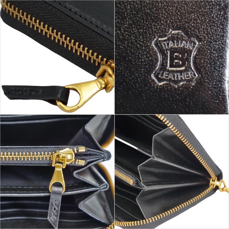 BlissLeather Craftsmanship of Florentine Leather [Top Italian Leather] Long Wallet,