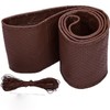 Phil Trade Steering Wheel Cover Genuine Leather Brown Perforated 37-39 cm for Lacing Steering Wheel Protector