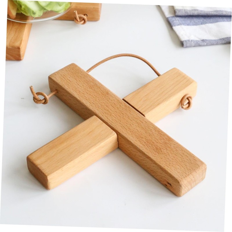 CIYODO Wooden Pot Stand Trivet Heat Resistant Wooden Mat for