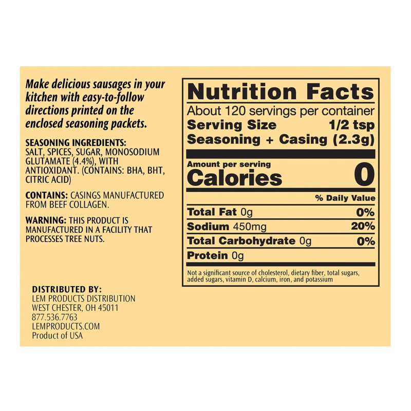 LEM Products Backwoods Breakfast Fresh Sausage Seasoning Kit, Ideal for