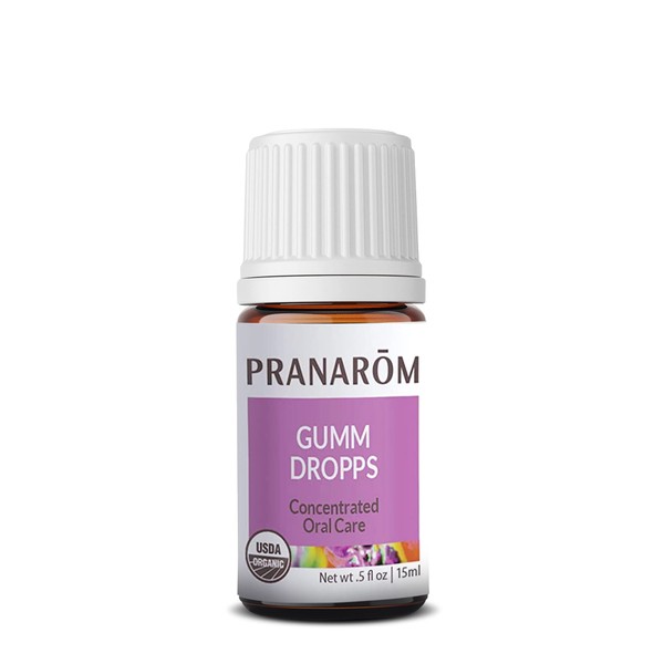 Pranarom - Gumm Dropps Essential Oil for Teeth & Gum Health, Natural Mouthwash for Oral Care, Pure & Organic Essential Oils (Peppermint, Thyme, Clove, Lemon, & Cinnamon), 15 ml